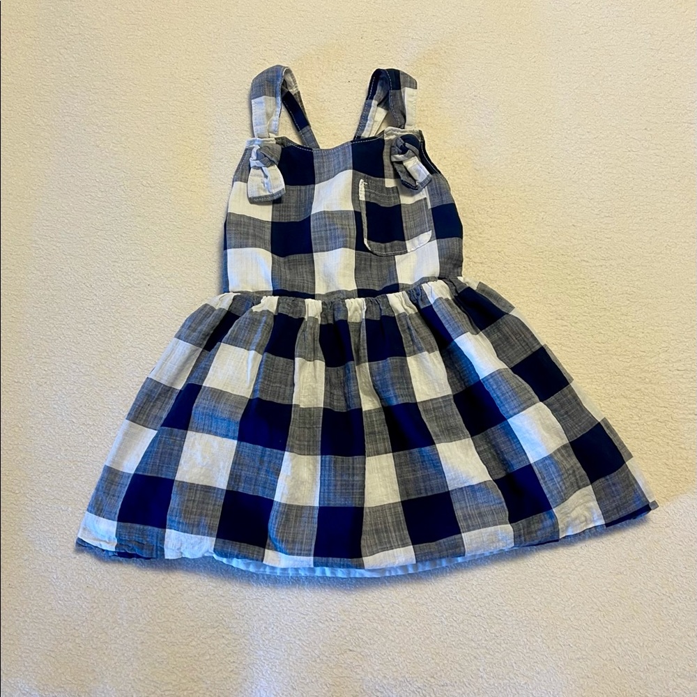 Cat & Jack 4T Navy Gingham Dress